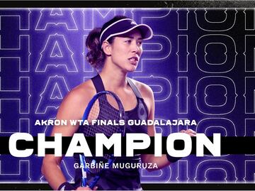 Garbiñe Muguruza se corona en las WTA Finals