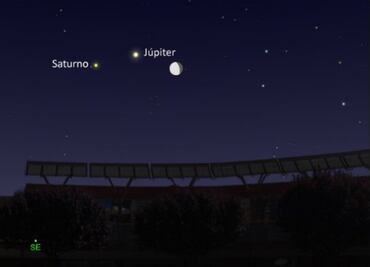La Luna se conjuntará con Marte, Júpiter y Saturno esta noche