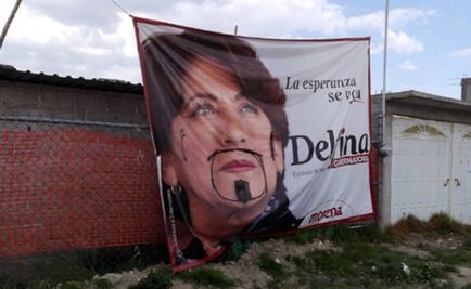 Leticia Quezada denuncia vandalismo en contra de campaña de Delfina Gómez
