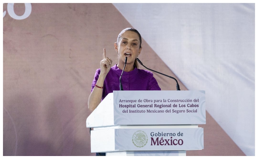 La presidenta Claudia Sheinbaum atribuye freno de impuesto a las remesas a los congresistas hispanos y celebra el arranque del Hospital General en Los Cabos. Foto:  Hugo Salvador / El Universal