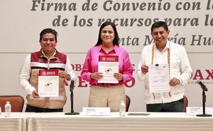 Gobierno de Oaxaca y Secretaría de Bienestar firman convenio para rehabilitar infraestructura afectada por “Agatha”