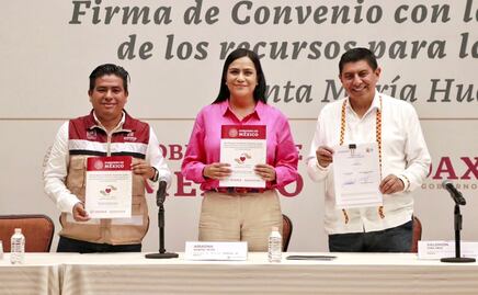 Gobierno de Oaxaca y Secretaría de Bienestar firman convenio para rehabilitar infraestructura afectada por “Agatha”