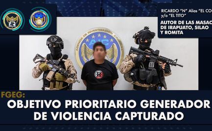 Capturan a "El Coco", presunto autor de masacres en tres municipios de Guanajuato