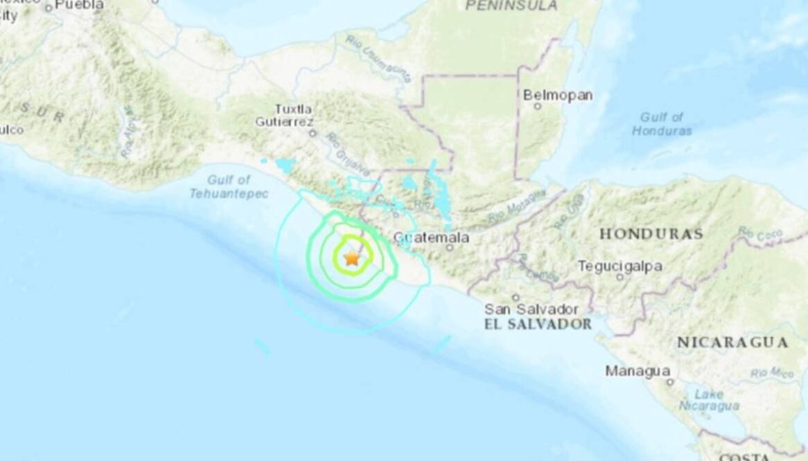 El temblor tuvo lugar a las 05:39 locales con epicentro en el Océano Pacífico, 90 kilómetros frente a la costa del departamento de San Marcos, fronterizo con México, al suroeste de la capital de Guatemala. Foto: X @DimeNewsMx