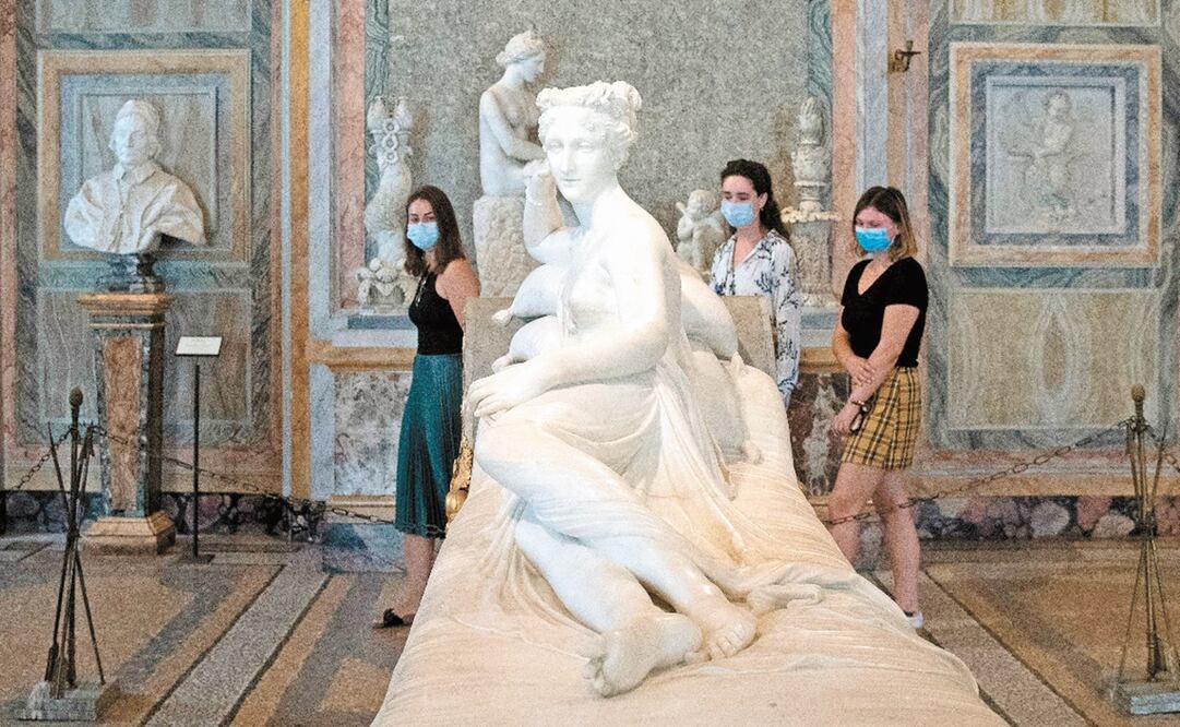 Escultura de Antonio Canova en la Galleria Borghese. Foto: AFP, archivo