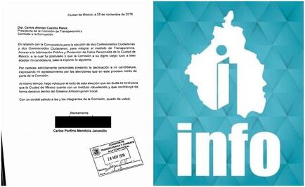 Carlos Porfirio Mendiola declina como aspirante a comisionado de Transparencia