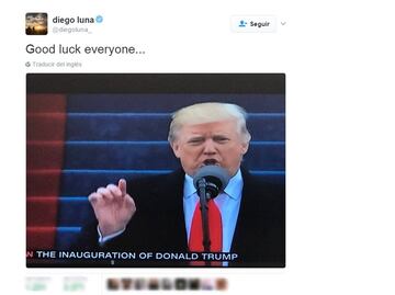 Diego Luna desea suerte a todos por llegada de Trump