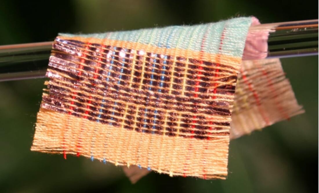 Utilizaron una tela del tamaño de una hoja de papel y la ataron a una varilla para un experimento. (FOTO: GEORGIA TECH)