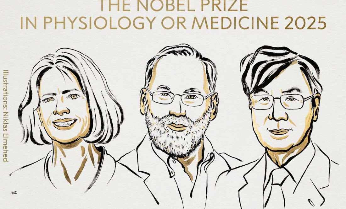 Mary E. Brunkow, Fred Ramsdell y Shimon Sakaguchi, ganadores del Premio Nobel de Medicina 2025. Foto: Facebook @nobelprize