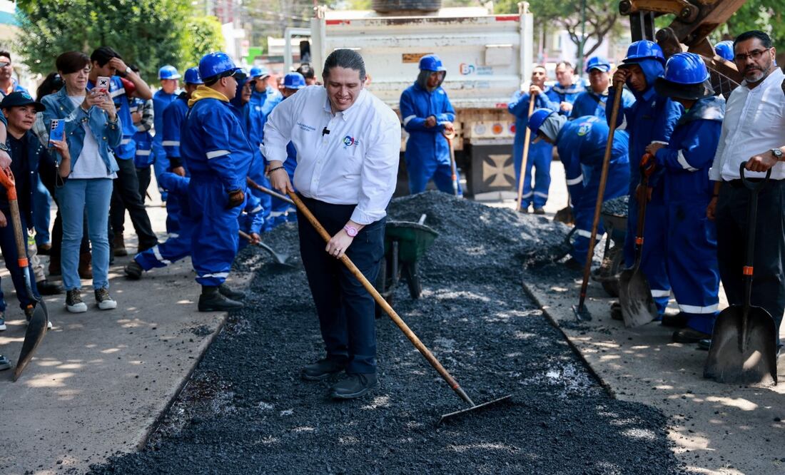 Benito Juárez lanza programa de bacheo; prometen tapar 10 mil hoyos en tres meses. Foto: Fernanda Zamora