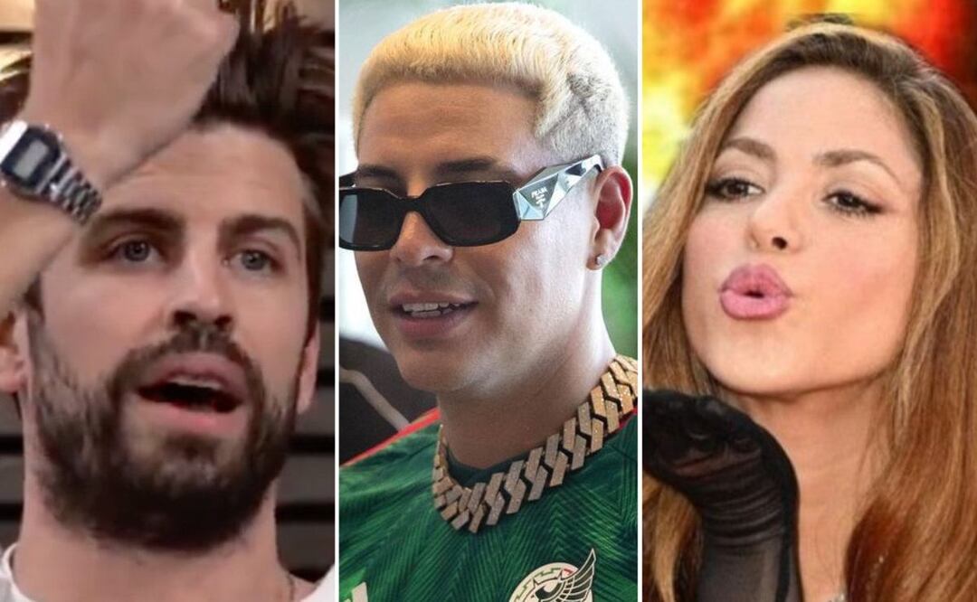 Gerard Piqué, Eduin Caz, Shakira. Foto: producción El Universal