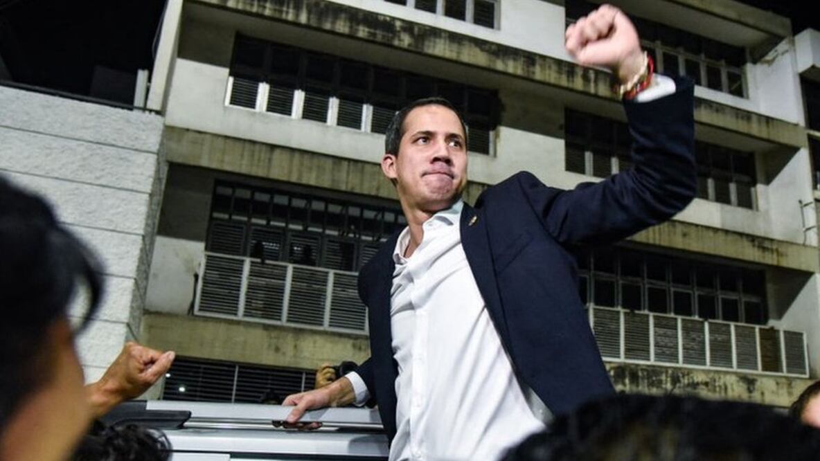 Tras su regreso a Venezuela, Guaidó dio un discurso a sus seguidores en Caracas (Foto: Getty Images)