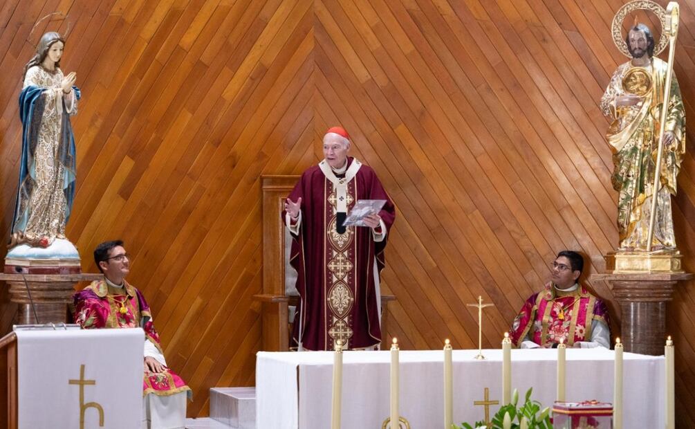 Ceremonia solemne de inauguración del Santuario de San Judas Tadeo en Cuemanco, presidida por el cardenal Carlos Aguiar Retes (21/11/2025). Foto: Hugo Salvador / EL UNIVERSAL