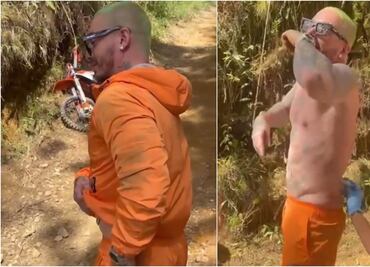VIDEO: J Balvin sufre caída mientras manejaba una moto y muestra heridas en TikTok