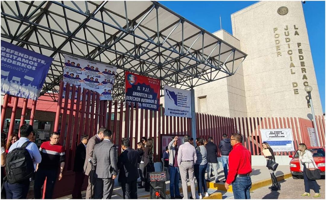 Trabajadores del poder judicial de Hidalgo. Foto: Especial