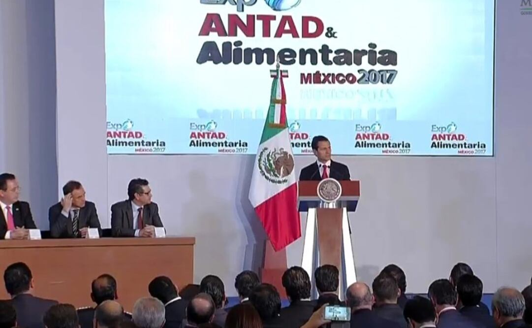 En la inauguración de la Expo ANTAD, Peña Nieto destacó los indicadores alcanzados por la economía mexicana. /Especial - Presidencia de la República