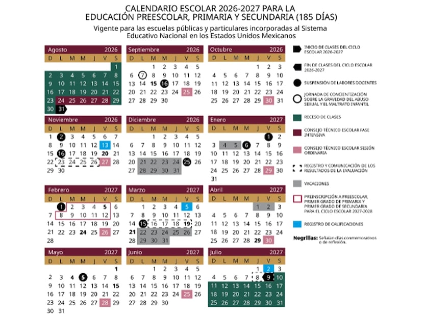 SEP confirma regreso a clases 2026-2027. Foto: DOF