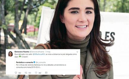 Consejera del INE ve violencia política contra Barbosa