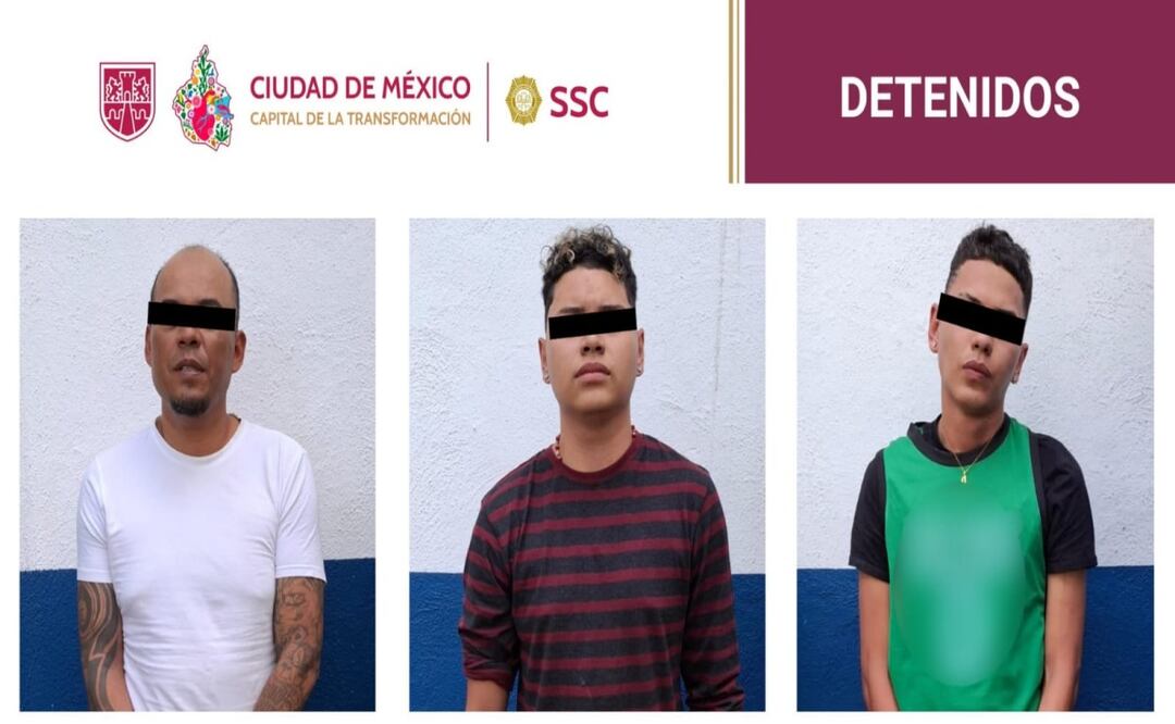 Caen tres ligados al robo de un Rolex en la Roma; les hallan drogas, armas y posible vínculo con narcomenudeo. Foto: Especial