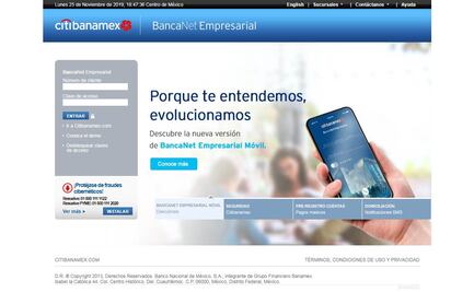 Falla servicio de Banca empresarial de Citibanamex