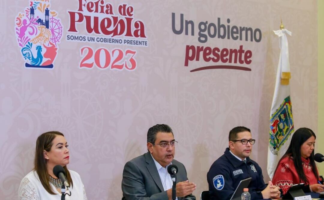 Sergio Salomón Céspedes Peregrina en preparativos de la Feria de Puebla 2023. Foto: Especial