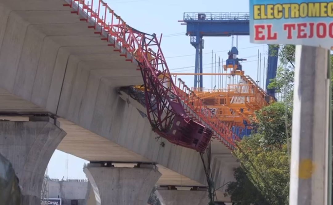 La caída de la dovela del Tren Interurbano del 16 de enero de 2024 se debió a una falla en la maniobra de transporte. / Foto: Captura de pantalla