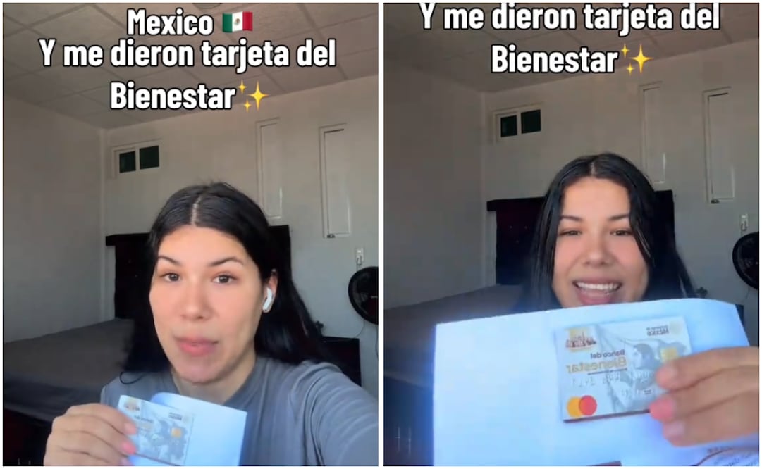 Creadora de contenido venezolana recibe tarjeta del Bienestar y agradece a México; se viraliza en redes. Foto: Captura de pantalla