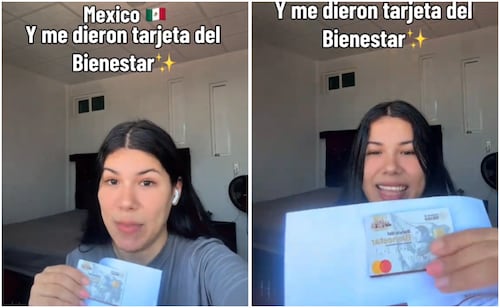 Creadora de contenido venezolana recibe tarjeta Bienestar y agradece a México; video se viraliza en redes