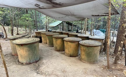 Aseguran dos laboratorios de aparente producción de droga sintética en la sierra de Chihuahua; localizan campamento con víveres