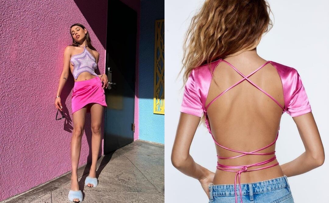 Un top con espalda descubierta es la prenda que no puede faltar en tu clóset / Foto: Instagram @dannapaola / ZARA 