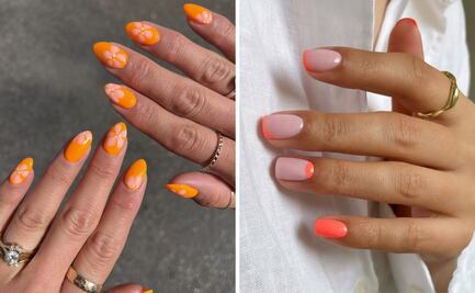 Diseños de uñas naranja en tendencia, el tono más luminoso de la temporada