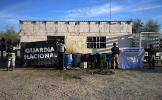 Elementos federales y estatales aseguran más de 2 mil litros de diésel en Sonoyta, Sonora; no se reportan detenidos