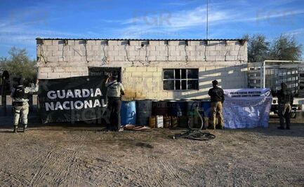 Elementos federales y estatales aseguran más de 2 mil litros de diésel en Sonoyta, Sonora; no se reportan detenidos