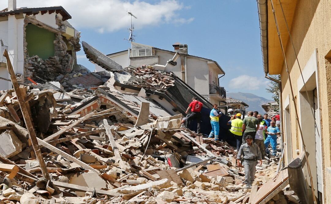 Un terremoto de 6.0 grados en escala de Richter  sacudió esta madrugada el centro de Italia. Foto: Reuters