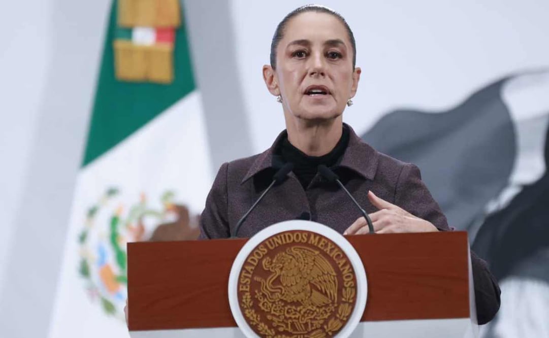 Claudia Sheinbaum, presidenta de México, durante la mañanera del 7 de octubre del 2025. Foto: Fernanda Rojas / EL UNIVERSAL