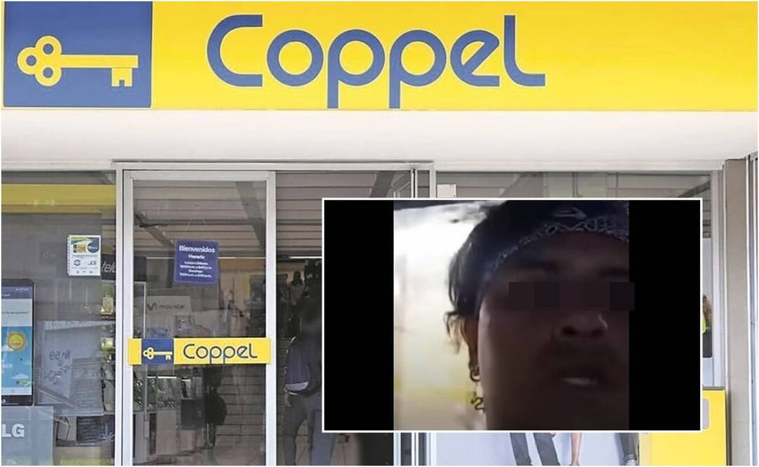 Hombre lanza bomba molotov a Coppel en Atlixco, Puebla. Foto: EL UNIVERSAL