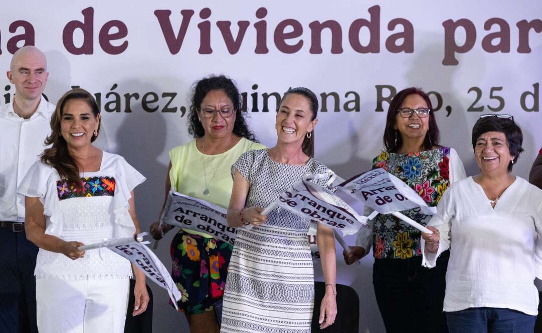 La presidenta Claudia Sheinbaum Pardo encabezó el Arranque de Obras del Programa Vivienda para el Bienestar, en Benito Juárez, Quintana Roo. Foto: Hugo Salvador/EL UNIVERSAL