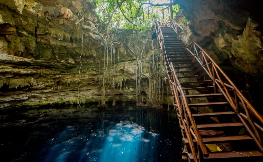 Cenote Mariposa, uno de los que conforman la ruta Los 7 Cenotes, en Yucatán. (Foto: Cortesía Los 7 Cenotes San Gerónimo)