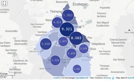 CDMX presenta mapa de casos de coronavirus por colonias