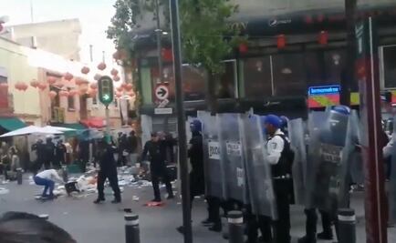 Operativo en Barrio Chino termina en agresión de ambulantes a policías