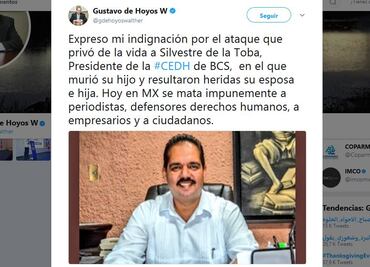 Coparmex expresa indignación por el asesinato de Silvestre de la Toba