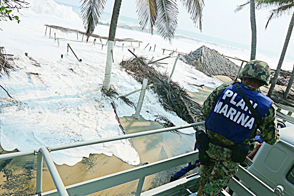 Ante la contingencia se activó el Plan DNIII en las zonas afectadas; se prevé que el fenómeno natural siga afectando las costas del Pacífico central y sur del país (XINHUA)