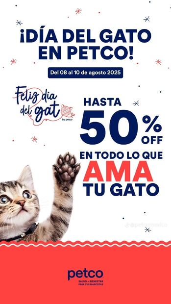 Promociones en Petco por el Día del Gato. Foto: Petco