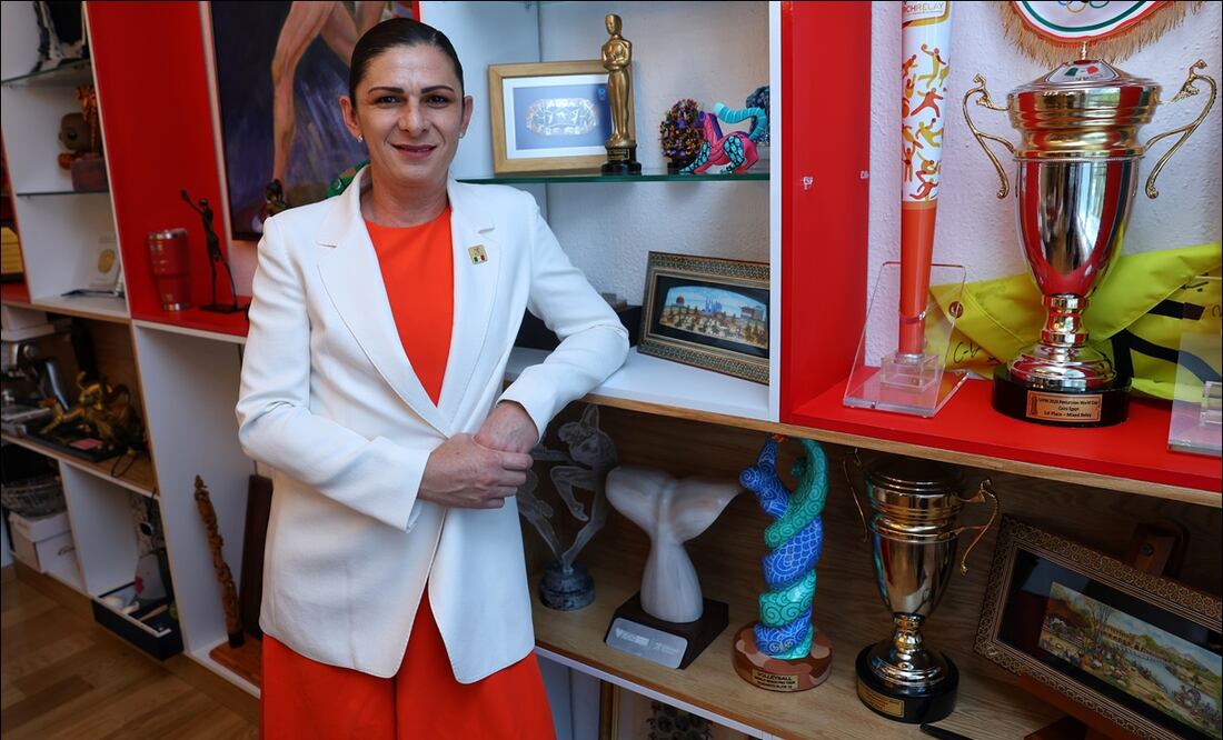 Ana Gabriela Guevara recordó su hazaña en Atenas 2004 / Foto: Fernanda Rojas - EL UNIVERSAL