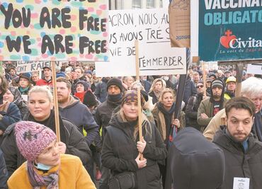 Ola de protestas en Europa por planes anticovid