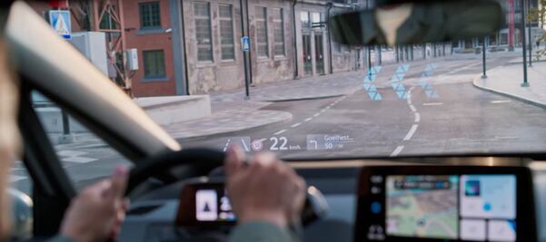 Volkswagen presenta HUD con realidad aumentada para sus autos eléctricos