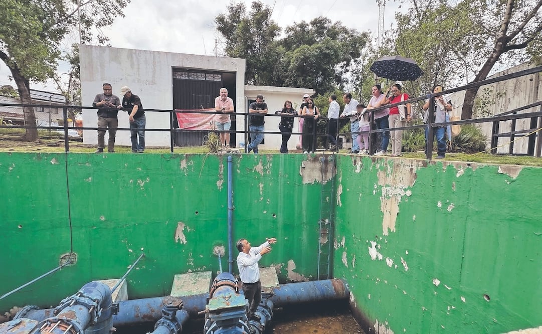 En el pozo Reyes el agua salía turbia y con sedimentos, explicaron autoridades. Foto Especial
