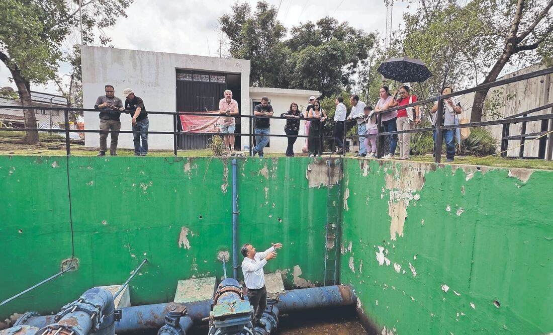 En el pozo Reyes el agua salía turbia y con sedimentos, explicaron autoridades. Foto Especial