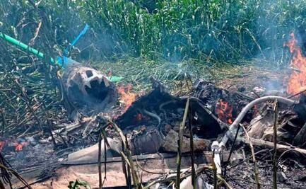 Reportan 3 muertos en desplome de helicóptero en Tuxpan, Jalisco