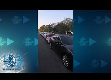 Largas filas prevalecen en cuarto día de desabasto de gasolina en el Valle de México